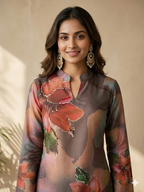 Inaayalina Multicolor Floral Print Vatican Co-ord Set