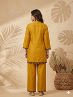 Inaayalina Mustard Yellow Designer Embroidery Co-ord Set