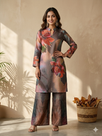 Inaayalina Multicolor Floral Print Vatican Co-ord Set