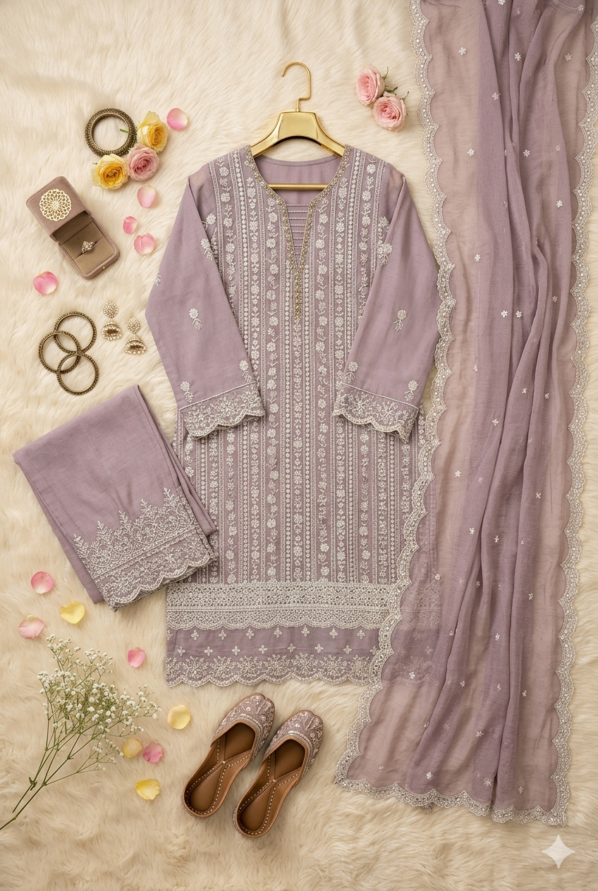 Inaayalina Embroidered Pakistani Kurta Set