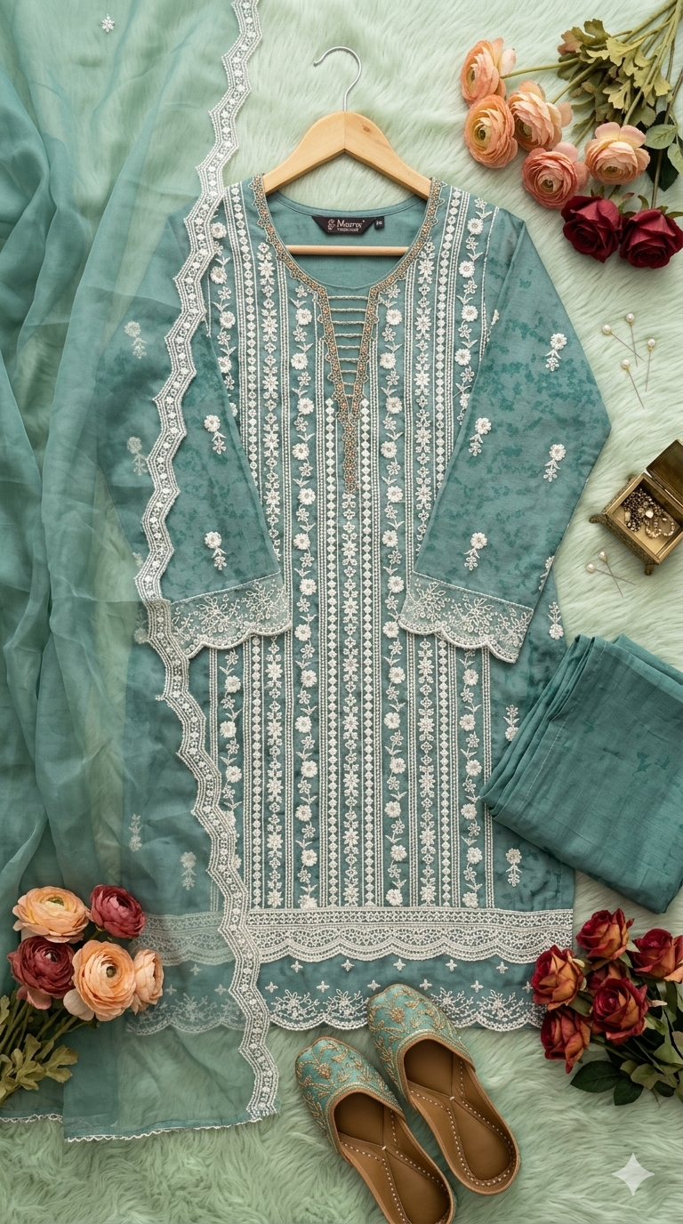 Inaayalina Embroidered Pakistani Kurta Set